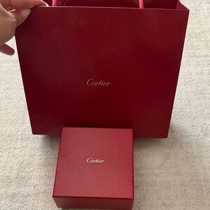 Cartier Luxurious Red Bag and Box